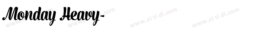 Monday Heavy字体转换